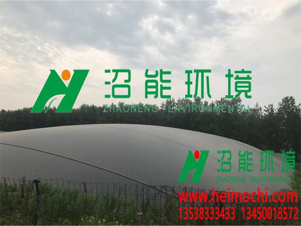 湖北潛江老新鎮(zhèn)10000立方黑膜沼氣工程 黑膜沼氣池成功產(chǎn)氣