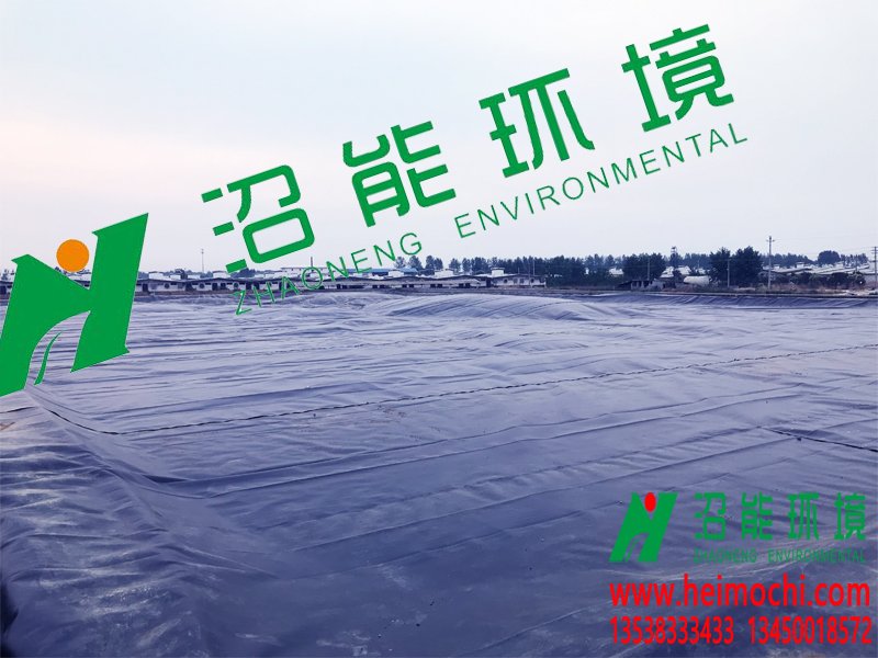 牧原股份河南南陽(yáng)臥龍三分場(chǎng)20000立方黑膜沼氣工程黑膜沼氣池