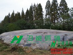 湖北潛江廣華江漢油田4000立方黑膜沼氣工程 黑膜沼氣池成功案例