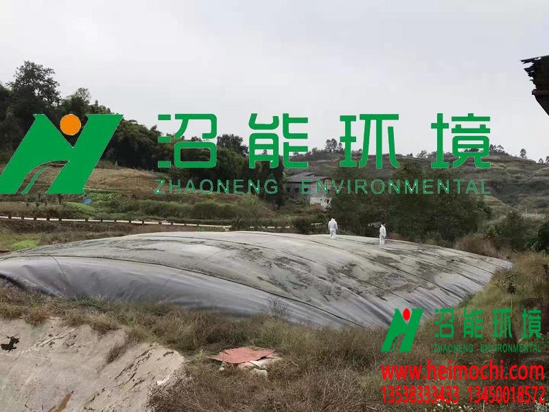 四川廣安鄰水縣中惠農業(yè)3000頭存欄黑膜沼氣工程成功產(chǎn)氣